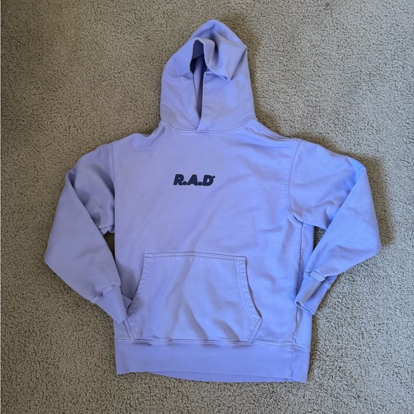 R.A.D CREW HOODED SWEAT in BABY LAV - Picture 2 of 7